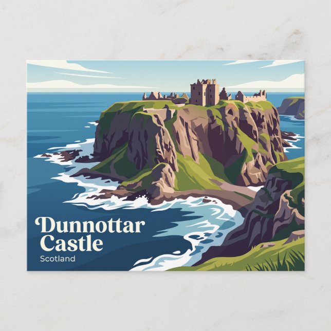 Dunnottar slott Skottland Vykort (Framsida)