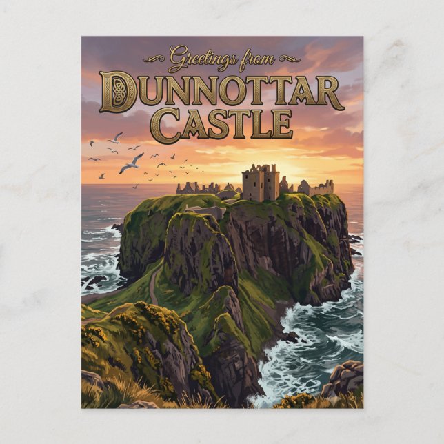 Dunnottar slott Storbritannien Vykort (Framsida)