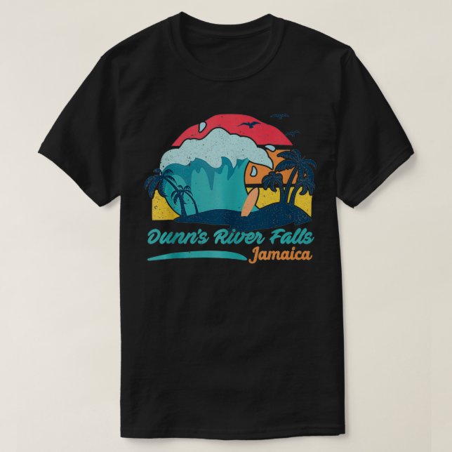 Dunns River Falls Jamaica Beach Summer Surfing Pal T Shirt (Design framsida)