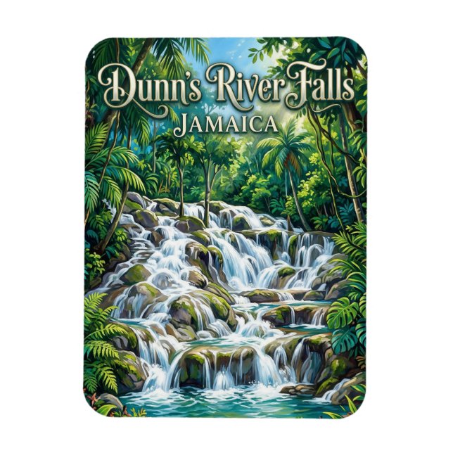 Dunn's River Falls Jamaica Magnet (Vertikal)