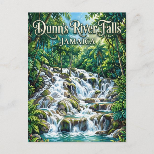 Dunn's River Falls Jamaica Vykort (Framsida)