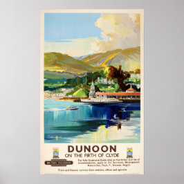 Dunoon vid Firth of Clyde Vintage resor Poster