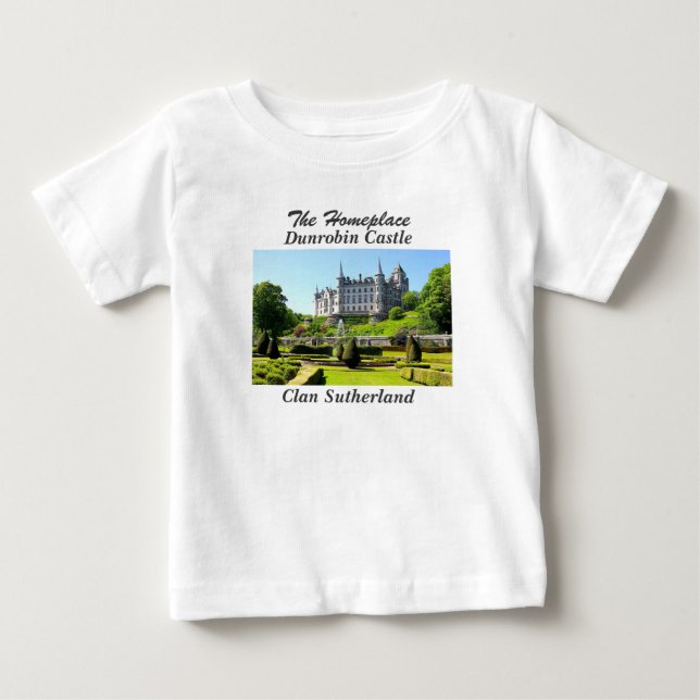 Dunrobin Castle - Klan Sutherland Tee Shirt (Framsida)