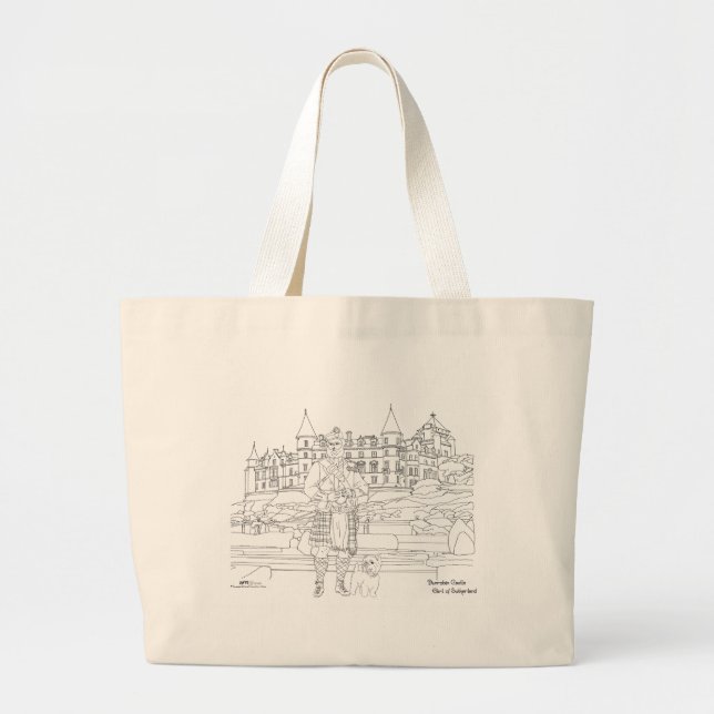 Dunrobin Castle, Scotland Tote Bag Jumbo Tygkasse (Framsidan)