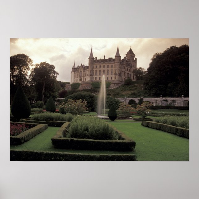 Dunrobin Castle, Skottland Poster (Framsidan)