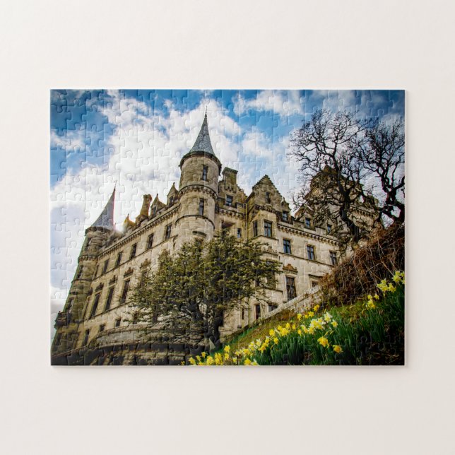 Dunrobin Castle. Skottland Pussel (Horisontell)