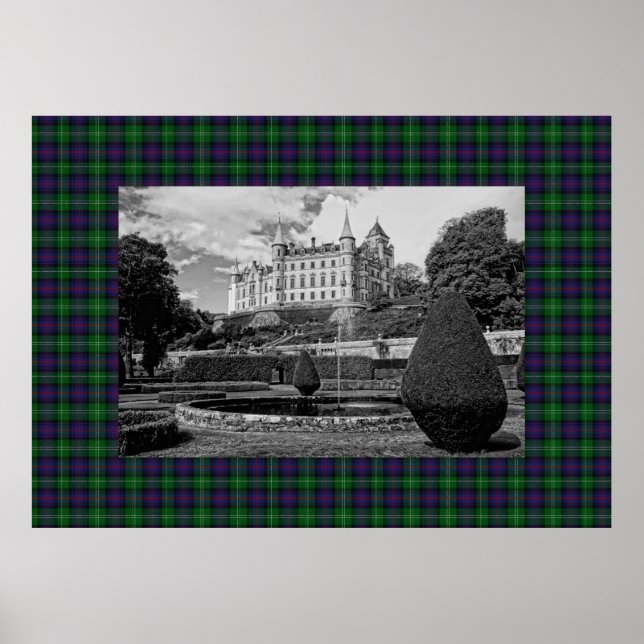 Dunrobin Castle Sutherland Tartan Poster (Framsidan)