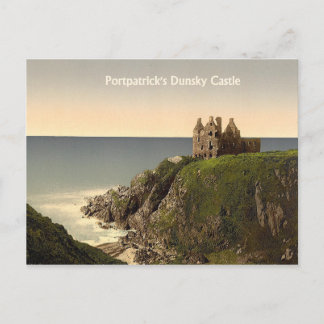 Dunsky slott på den Portpatrick vykortet Vykort