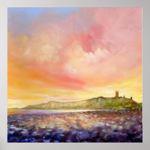 Dunstanburgh Castle Alnwick Northumberland Skriv u Poster