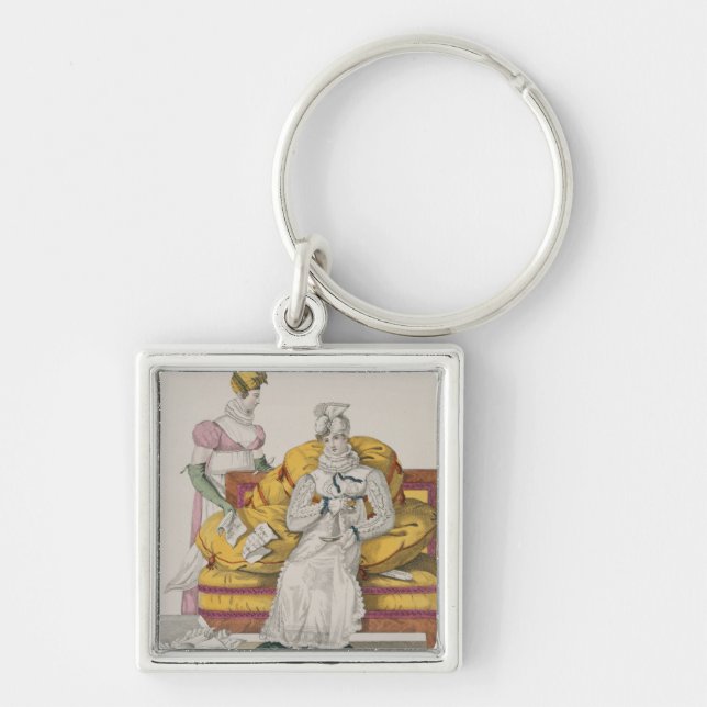 Dunsterna eller kontodagen, pläterar 62 från 'Le Fyrkantig Silverfärgad Nyckelring (Framsidan)