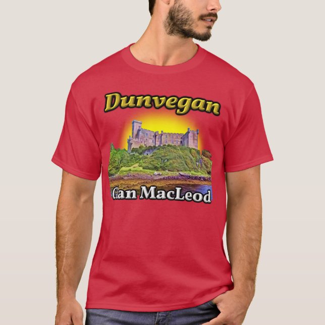 Dunvegan Castle Klan MacLeod T Shirt (Framsida)