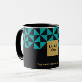 Duo Black and teal craft - Business Logotyp Mugg