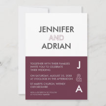 Duo Färg Editable Modern Minimalistisk inbjudan