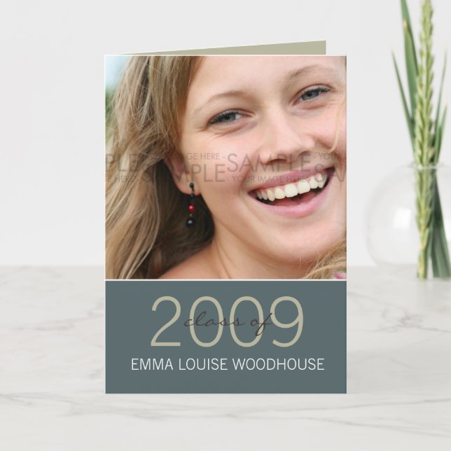 "Duo"-inbjudan till kadett Blue Studenten Inbjudan (Framsida)