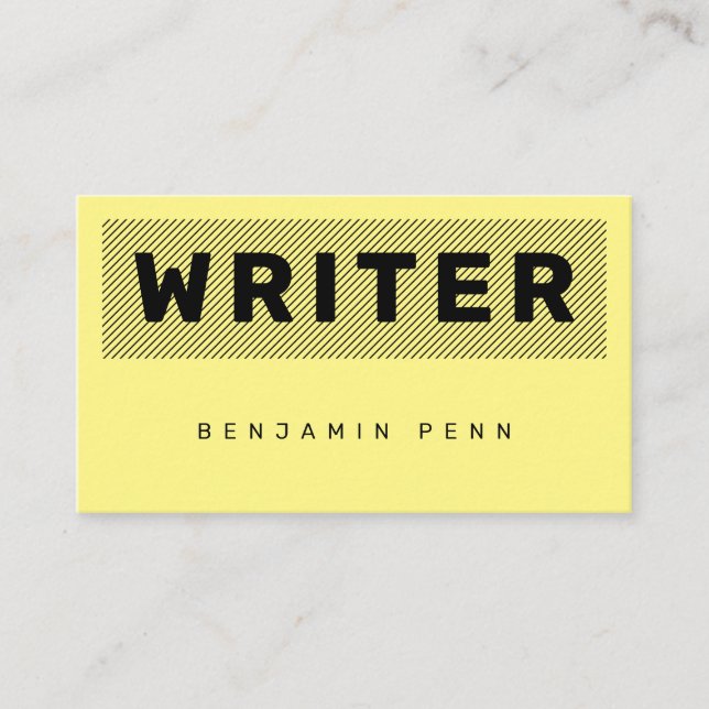 Duo-tonens brutala svarta gult visitkort (Framsida)