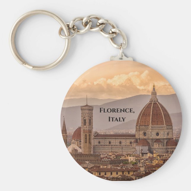 Duomo di Firenze Florence Italien Design Keychain Nyckelring (Framsidan)