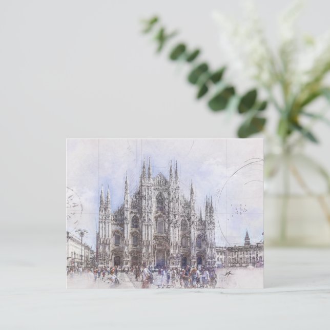 Duomo di Milano Italien Vykort (Stående Fram)