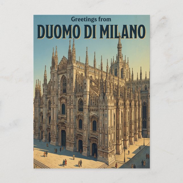 Duomo di Milano Italien Vykort (Framsida)
