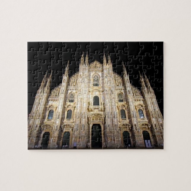 Duomo di Milano på natten - 8 x 10 - 110 pc Pussel (Horisontell)