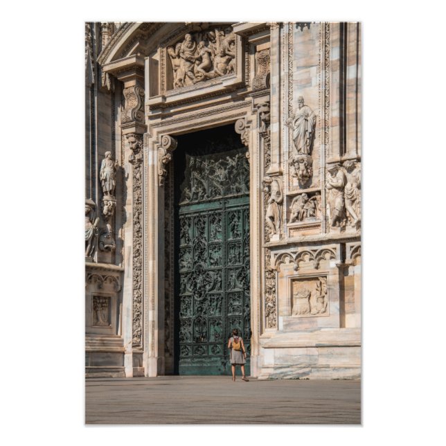 Duomo Door Girl Fototryck (Framsidan)