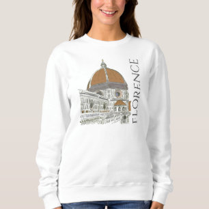 Duomo Florence Italien Pen och Bläck Teckning T Shirt