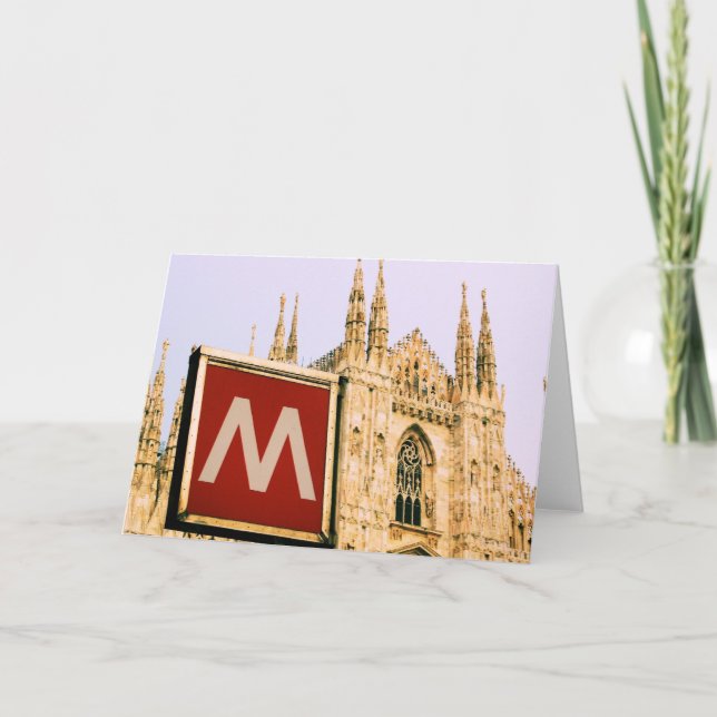 Duomo - Milano, Italien Greeting Card Kort (Framsida)