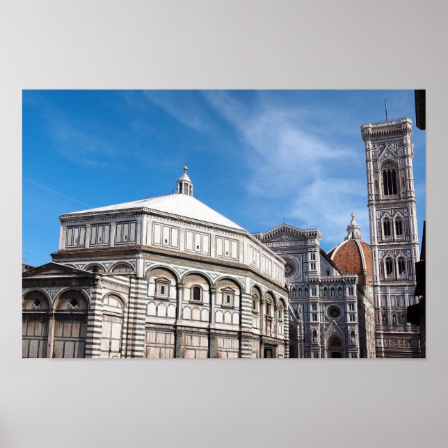 Duomo och baptistry, Florence poster (Framsidan)