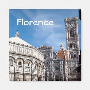Duomo och Baptistry, Florence textmagnet Magnet