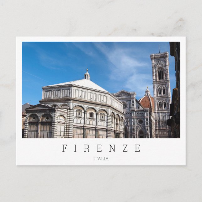 Duomo och baptistry, Florens, Italien Vykort (Framsida)