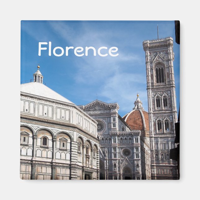 Duomo och baptistry, textmagnet Florence Magnet (Framsidan)
