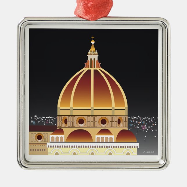 Duomoprydnad Julgransprydnad Metall (Framsidan)