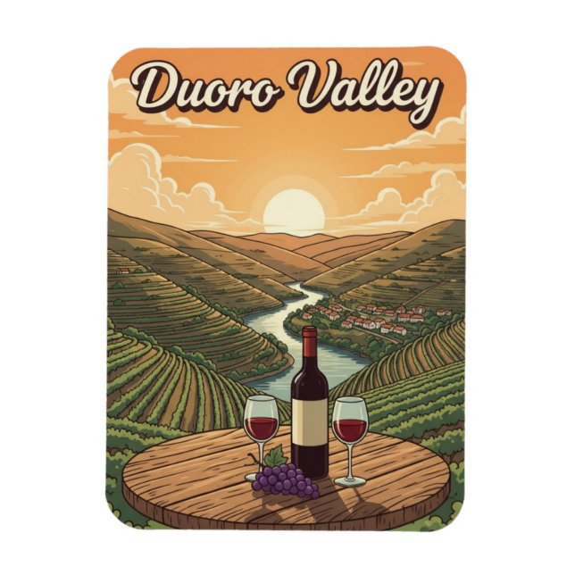 Duoro Valley Portugal Resa Magnet (Vertikal)