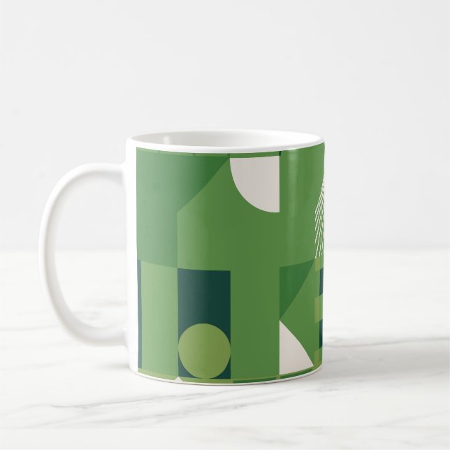 Duotone digital collage, geometriskt inslag kaffemugg (Vänster)
