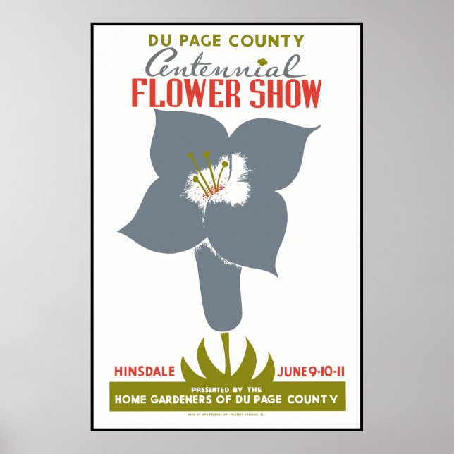 DuPage County blomsterutställning Poster (Framsidan)