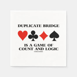 Duplicate Bridge är ett spel av räkning och logik Pappersservett