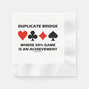 Duplicate Bridge Där 50% Spel Är En Bedrift Pappersservett