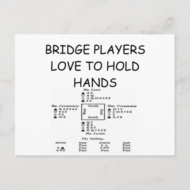 DUPLICATE BRIDGE JOKE VYKORT (Framsida)