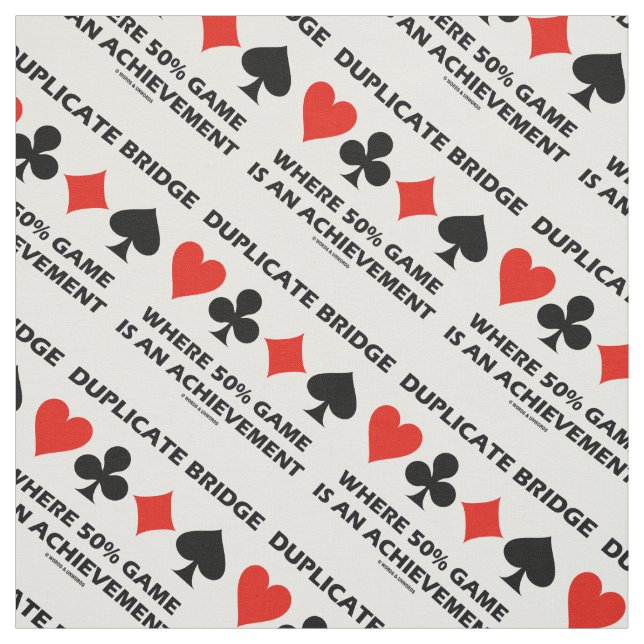 Duplicera Bridge där 50 % av spelet är en prestati Tyg (Provkarta)