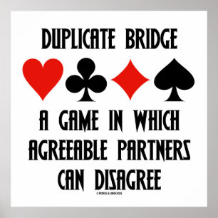 Duplicera Bridge ett spel som passar avtalsparter Poster
