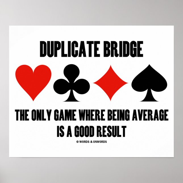 Duplicera endast Bridge-spel där genomsnittsvärdet Poster (Framsidan)