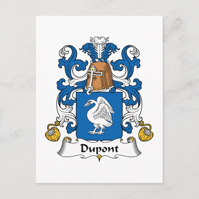Dupont Family Crest Vykort (Framsida)