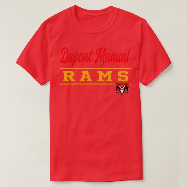 Dupont Manual High School Rams Pullover T Shirt (Design framsida)