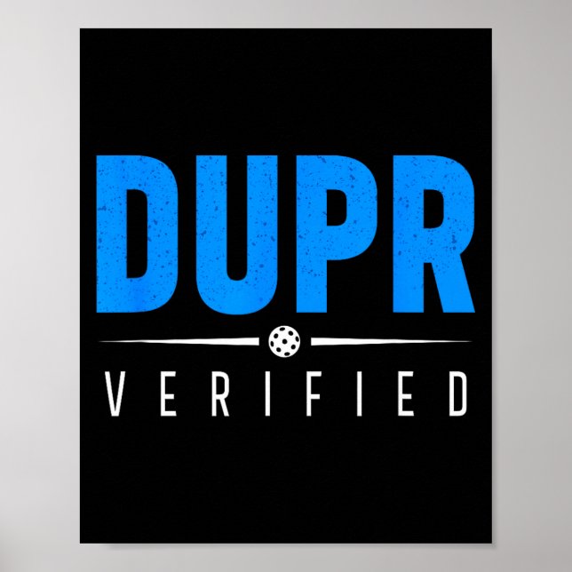 Dupr verifierat _ rolig pickleball-betyg citat poster (Framsidan)