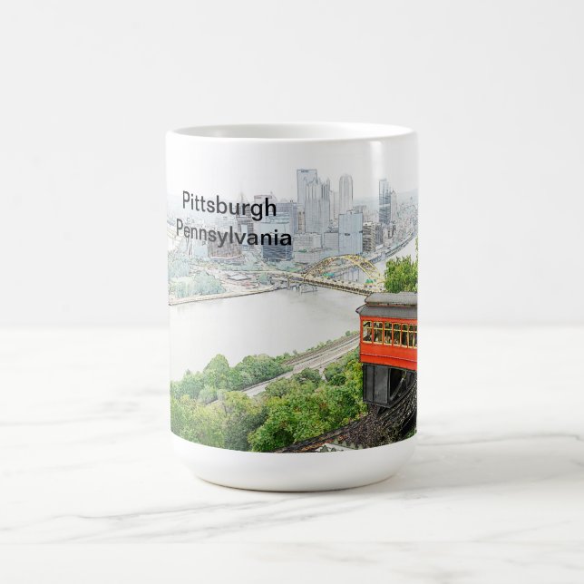Duquesne Incline i Pittsburgh Pennsylvania Kaffemugg (Center)