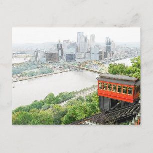 Duquesne Incline i Pittsburgh, Pennsylvania Vykort