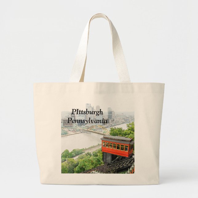 Duquesne Incline in Pittsburgh Pennsylvania Jumbo Tygkasse (Framsidan)
