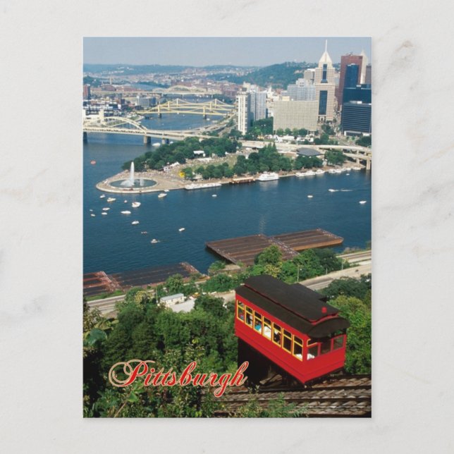 Duquesne Incline, Pittsburgh, Pennsylvania Vykort (Framsida)
