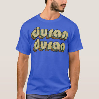 Duran Duran Vintage Rainbow Typography Stil 70s T Shirt