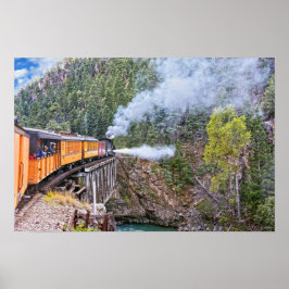 Durango And Silverton Railroad Lokomotiv Blowdown Poster