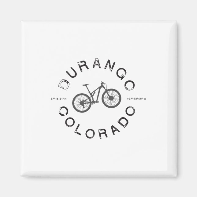 Durango Colorado Mountainbike T  Magnet (Framsidan)